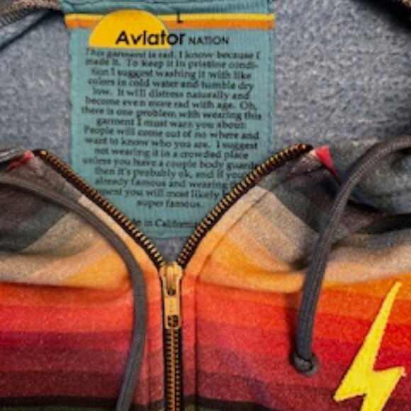 Aviator Nation Tulum Hand-Dyed Hoodie Size L - Picture 3 of 9